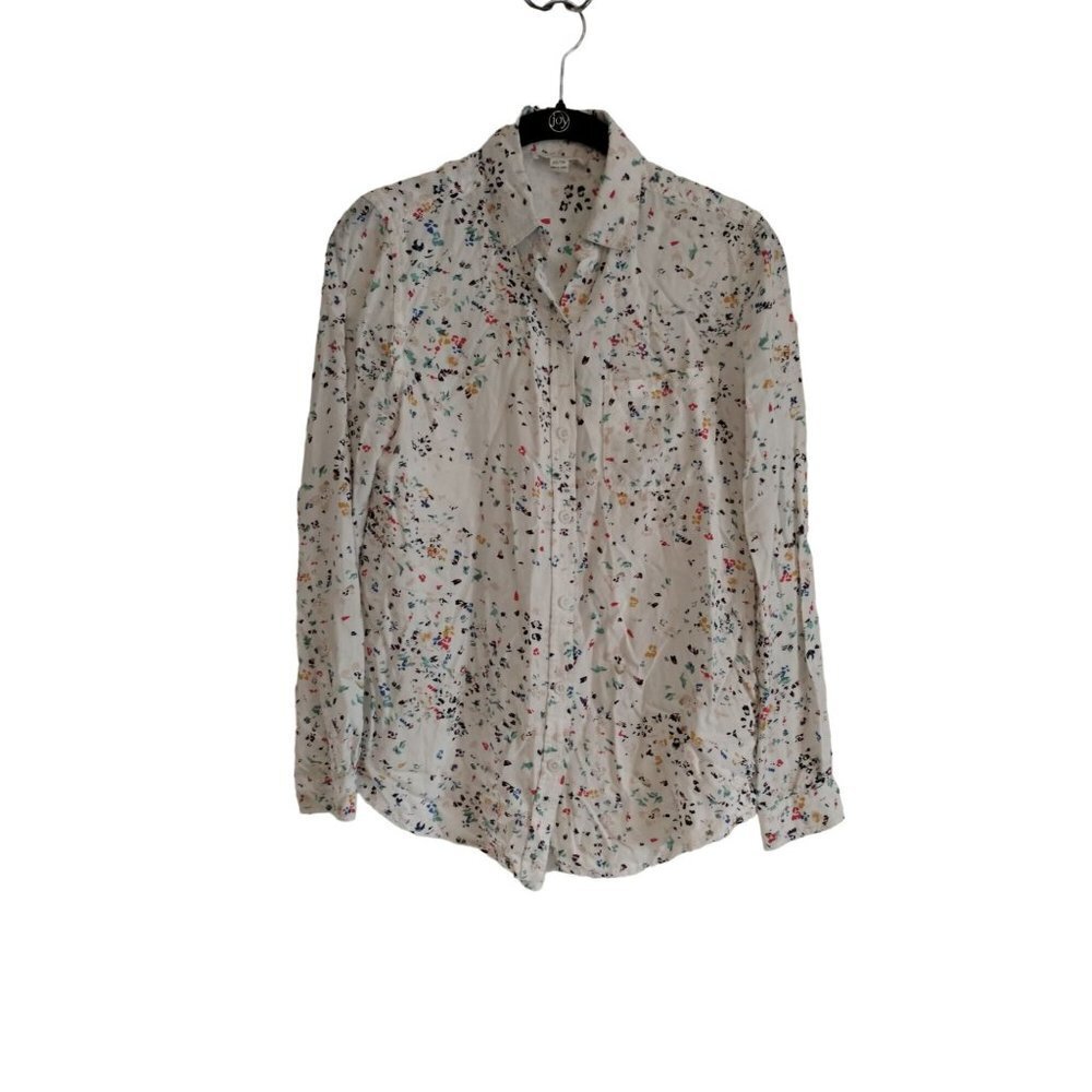 BeachLunchLounge Viscose multi‎ color floral long sleeve button down